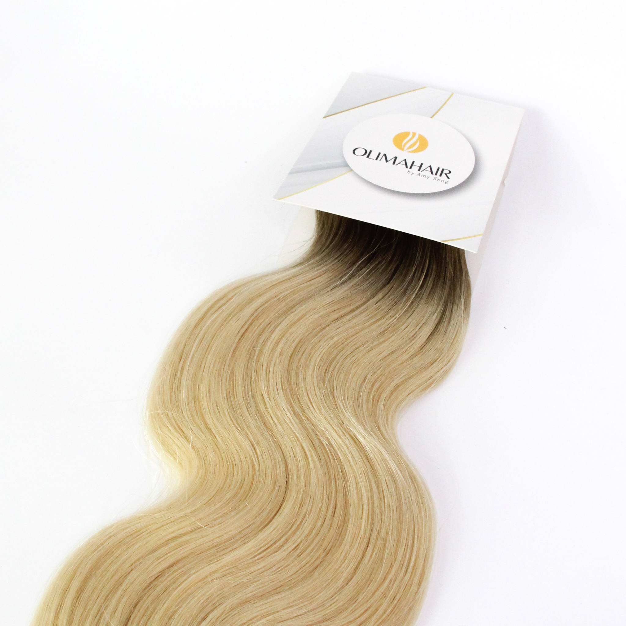 TISSAGE CALIFORNIA OMBRÉ (BLOND PLATINE) - 16" 50 GR - ONDULÉ